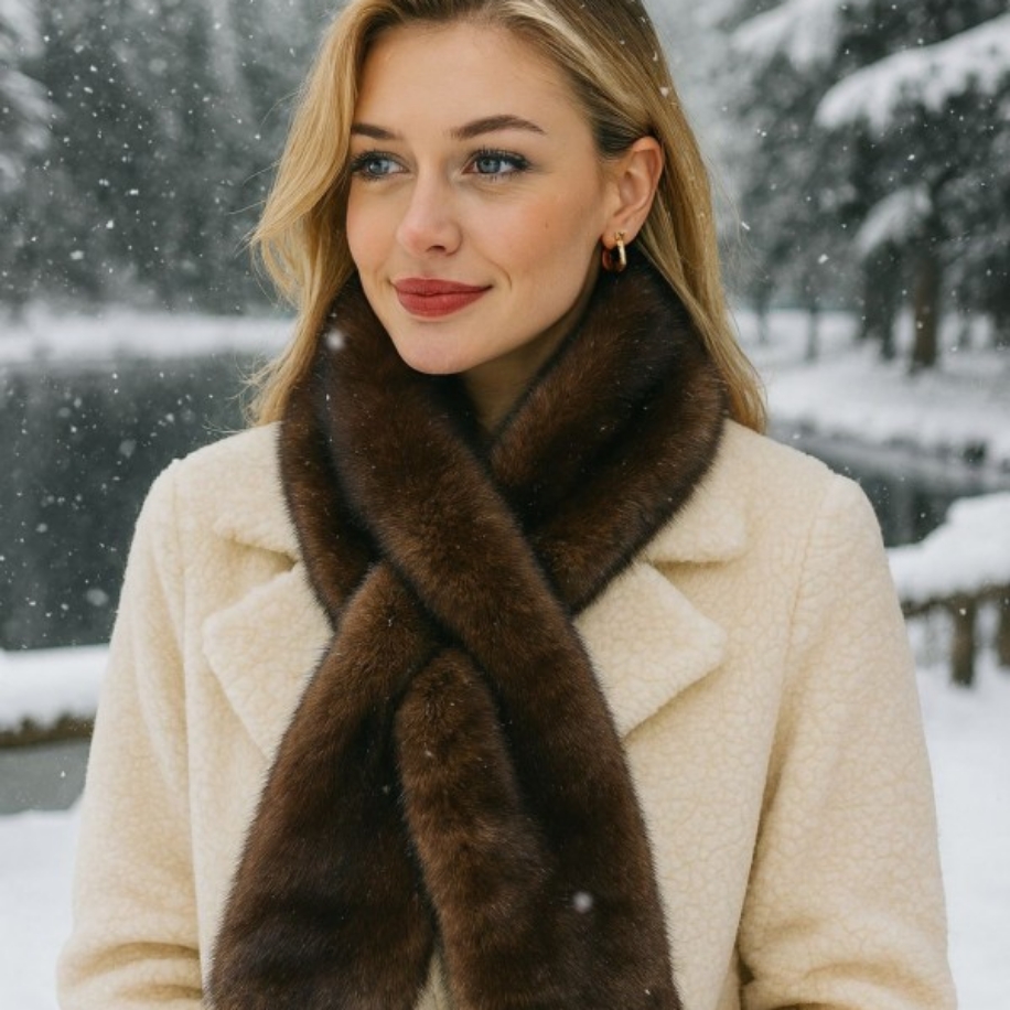 Geçmeli Kürk Şal Geçmeli Kürk Şal